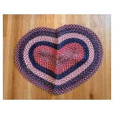 Heart Shaped Braided Rug - 33x24 Inches