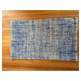 Braided Area Rug 45 x 28 in - Blue/Gray Woven