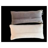 Pillows - 2 Decorative Throw Pillows 17.5 in Long Script & HAPPY Text Designs