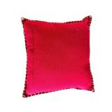 Isaac Mizrahi New York - Heart-Tufted Throw Pillow 16x16 Red with Cream Hearts
