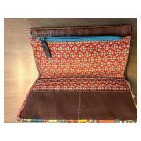 Fossil Patchwork Leather Wallet with Zipper Coin Pocket and ID Window
