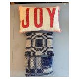 Decorative Throw Pillows - JOY Letter Pillow & Geometric Pattern, 3-Piece Set
