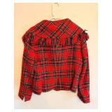 Randy Kemper Red Plaid Fringe Jacket - Women