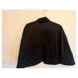 Lauren Ralph Lauren Black Cape Coat With Stand Collar