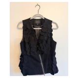 Ark & Co Circle-Disc Black Vest - Size L - Front Zip