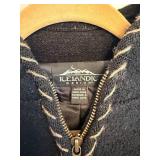 Icelandic Design Zip Front Knit Jacket - Embroidered, Size S - Made in Hong Kong