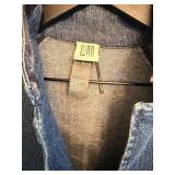 Denim Duster Coat - 3-Button Front, Back Tie (Stretch Denim) - Made in China