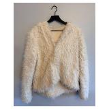 Free People Teddy Faux Fur Coat - Cream - Size Small