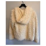 Free People Teddy Faux Fur Coat - Cream - Size Small