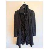 INC International Concepts Ruffle Front Coat - Medium