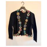 Beyond Threads Multicolor Crochet Circle Cardigan - Size M, Made in Peru