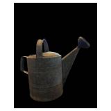 Vintage Metal Watering Can with Long Spout - Rusted, Cracked Nozzle Head