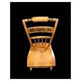 Antique Floral Back Dining Chairs - Set of 4, Solid Wood