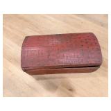 Wooden Keepsake Box - 21 1/2 in x 9 1/4 in - Top Hinge Broken