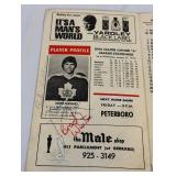 Bob Dailey, Bruce Boudreau, Paulin Bordeleau, Kevin Devinne, Brad Winston, John Hughes Signed Toronto Marlboros Vintage 1973 Hockey Program With JSA COA