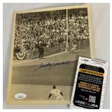 Sandy Amoros Signed Vintage Baseball Photo With JSA COA