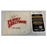 Jack Morris Signed Planett Hollywood Napkin With JSA COA - Minnesota Twins Baseball