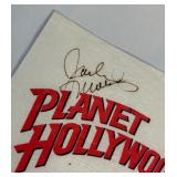Jack Morris Signed Planett Hollywood Napkin With JSA COA - Minnesota Twins Baseball