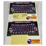 Darrin Nelson, Tripp Welborne, and Unknown Player Signed 1992 Minnesota Vikings Football Roster