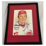 Johnny Bench Signed and Framed Perez Steele Baseball Postcard