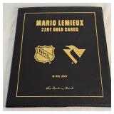 Mario Lemieux 22kt Gold Cards 2001 NHL by Danbury Mint