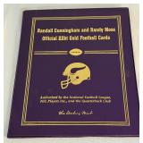 Randall Cunningham and Randy Moss Official 22kt Gold Football Cards Book Minnesota Vikings by Danbury Mint