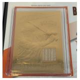 Barry Bonds 23kt Gold Cards Baseball Book by Danbury Mint