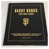 Barry Bonds 23kt Gold Cards Baseball Book by Danbury Mint