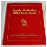 Mark McGwire 22kt Gold Card Baseball Book by Danbury Mint