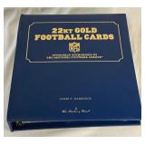 22kt Gold Football Cards Binder NFL by Danbury Mint - not complete