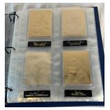 22kt Gold Football Cards Binder NFL by Danbury Mint - not complete