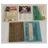 (5) Minnesota Twins Autographed Baseball Cards - Reardon, Tapani, Mahomes, Washington, Salas