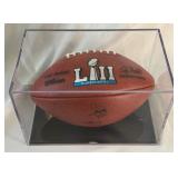 "The Duke" Wilson Super Bowl LIII 2018 NFL Football With Case