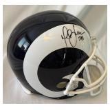 Marshall Faulk Signed Full Size Football Helmet With JSA COA -