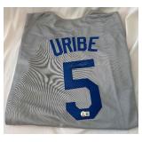 Juan Uribe Signed Baseball Jersey With Beckett COA