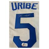 Juan Uribe Signed Baseball Jersey With Beckett COA