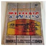 1969 Minnesota Twins Official Program and Scorecard - Vintage Baseball