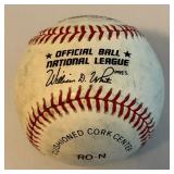 Steve Avery Signed Baseball Rawlinfs ONLB White Ball