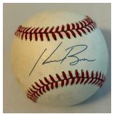 Kevin Brown Signed Baseball Rawlings OALB Brown Ball
