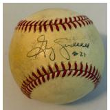 Gregg Swindell Signed Baseball Rawlings OALB Brown Ball