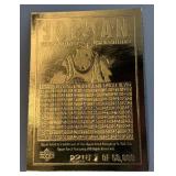 Michael Jordan 23kt Gold Limited Edition 1995 Upper Deck Basketball Card /50,000