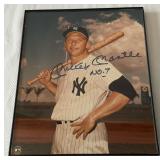 Mickey Mantle Autographed 8x10" Photo Inscribed "NO. 7" - Authenticity Guaranteed - Vintage Baseball