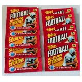 (10) 1981 Topps Football Album Stickers Packs