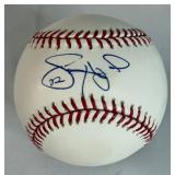 Jason Heyward Signed Baseball Rawlings OMLB Selig Ball With Case