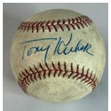 Tony Kubek Signed Baseball Rawlings ONLB White Ball