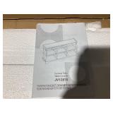 Costway Blue Rectangle Wood Long Sofa Table with Storage Retro Console Table with 3-Drawers And Open Shelves (Picture Only For Style Reference, Maybe Missing Hardware)