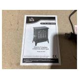 HOMCOM Electric Fireplace Heater, Freestanding Fireplace Stove with Realistic Flames Overheating Protection 750W/1500W, Black (Missing Hardware. Minor Transit Damage)