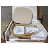 Giantex Modern Mid Century Accent Chair, Made of Fabric, Bamboo (Missing Hardware)