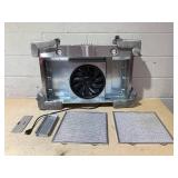 Broan-NuTone BCSQ130SS Three-Speed Glacier Under-Cabinet Range Hood with LED Lights ADA Capable, 1.5 Sones, 375 Max Blower CFM, 30-Inch, Stainless Steel (Used, Missing Hardware)