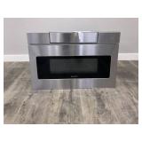 Sharp 24 in. 1.2 cu. ft. Built-In Microwave Drawer with Concealed Controls in Stainless Steel Finish with Sensor Cooking Model # SMD2470ASYG